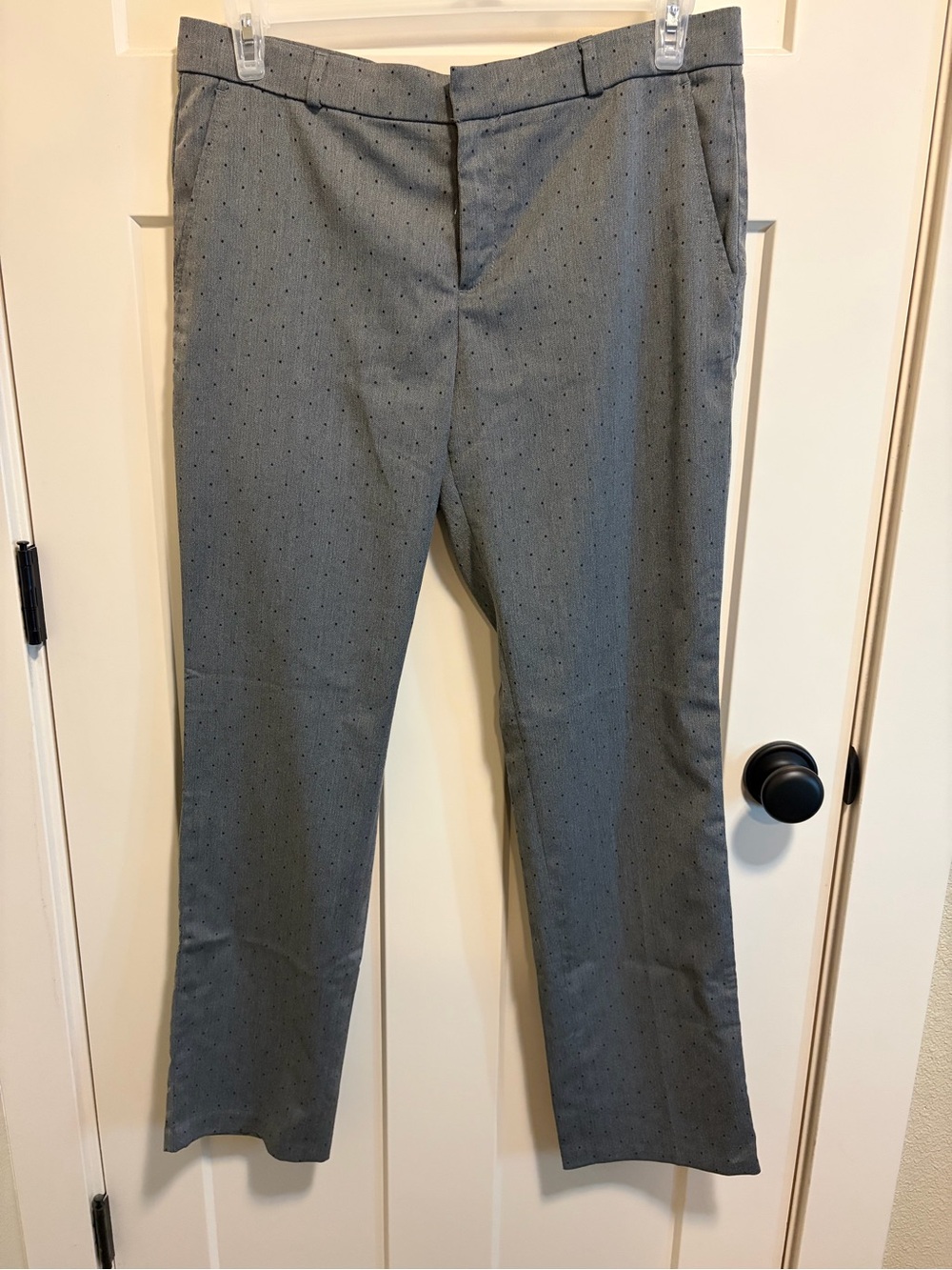 Banana Republic Gray Micro-Dot Dress Trousers